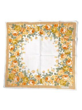 Vintage Yves Saint Laurent Cotton Floral Scarf